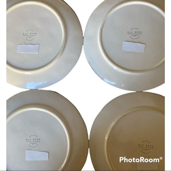 RARE Rae Dunn Christmas Holidays Stiched Dinner Plates Set of 4 Farmhouse HTF - Picture 9 of 10